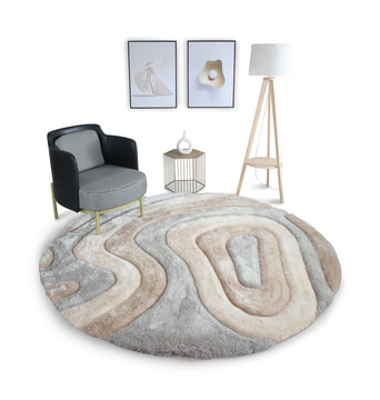 Mateos Silver/Grey/Carmel - 7′0″ X 7′0″