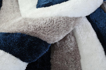 Mateos Grey/White/Blue - 3′6″ X 5′6″ Area Rug