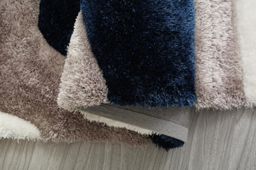 Mateos Grey/White/Blue - 3′6″ X 5′6″ Area Rug