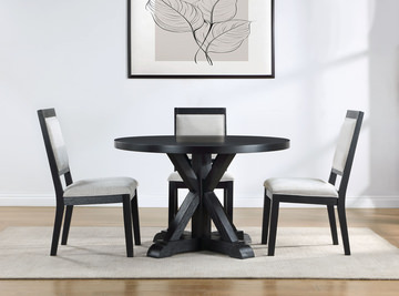 Molly Black Dining Table With 4 Chairs