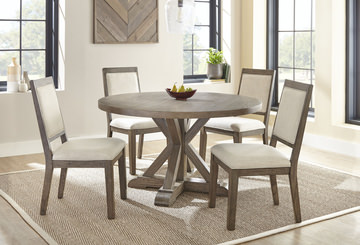 Molly Gray Dining Table With 4 Chairs