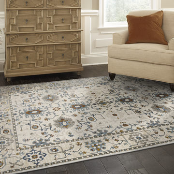 Ellington Ivory/Blue 3′10″ X 5′5″ Area Rug