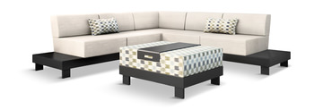 image Urban 4 Piece Patio Sectional 