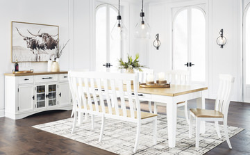 Buena Vista Dining Table With 4 Chairs And Bench