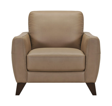 Trifle Leather Chair - Stone