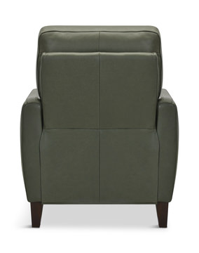 Trifle Leather Push Back Recliner - Moss Green