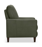 Trifle Leather Push Back Recliner - Moss Green thumbnail 3