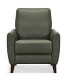 Trifle Leather Push Back Recliner - Moss Green thumbnail 2