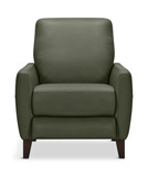 Trifle Leather Push Back Recliner - Moss Green thumbnail 2