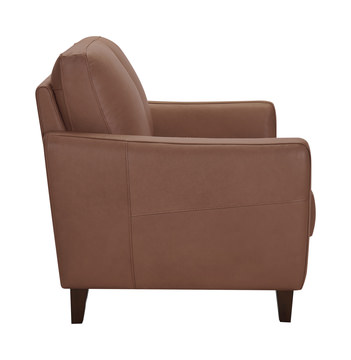 Trifle Leather Loveseat - Caramel