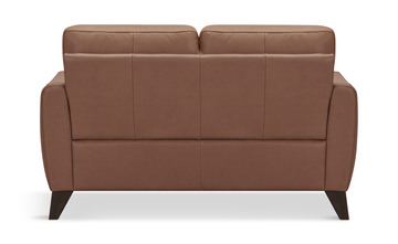 Trifle Leather Loveseat - Caramel