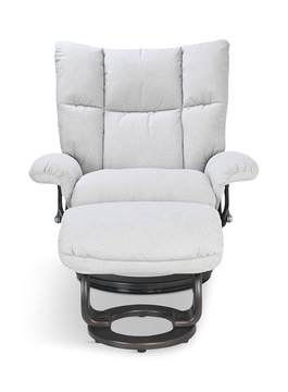 Addie Swivel Recliner & Ottoman - Dove Grey