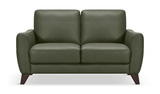 Trifle Leather Loveseat - Moss Green thumbnail 1