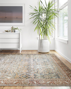 Layla Ocean Rust Area Rug