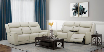 Fenton Leather Power Reclining Sofa