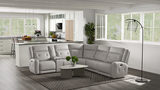Nina 6 Piece Leather Power Reclining Modular Sectional thumbnail 2