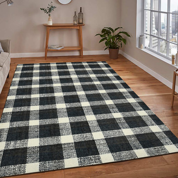 Tartan Charcoal - 2′0″ x 3′0″ Area Rug