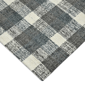 Tartan Dark Gray Area Rug - 5′0″ X 7′6″