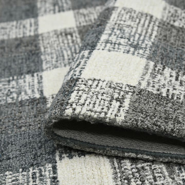 Tartan Dark Gray Area Rug - 5′0″ X 7′6″