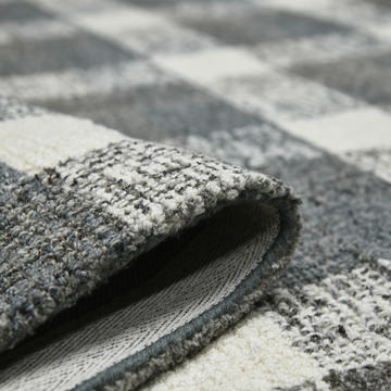 Tartan Dark Gray Area Rug - 5′0″ X 7′6″