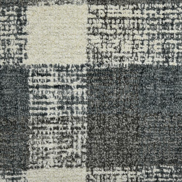 Tartan Dark Gray Area Rug - 5′0″ X 7′6″