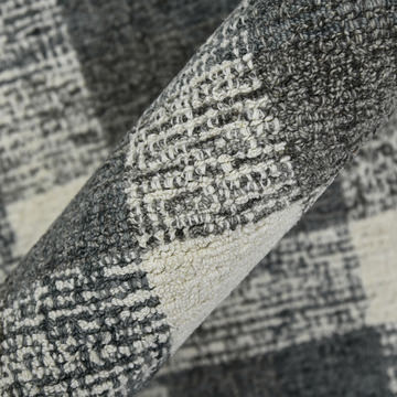 Tartan Dark Gray Area Rug - 5′0″ X 7′6″