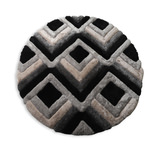 Mateos Grey/Black/Light Grey - 7′0″ x 7′0″ Round Area Rug thumbnail 1