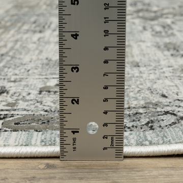 Gemini Grey/Blue 5′3″ X 7′6″ Area Rug