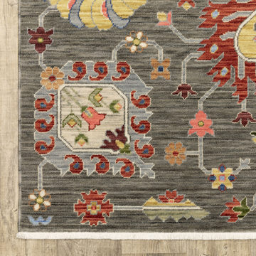 Lucca Grey/Multi 2′0″ x 3′0″ Area Rug