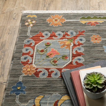 Lucca Grey/Multi 2′0″ x 3′0″ Area Rug