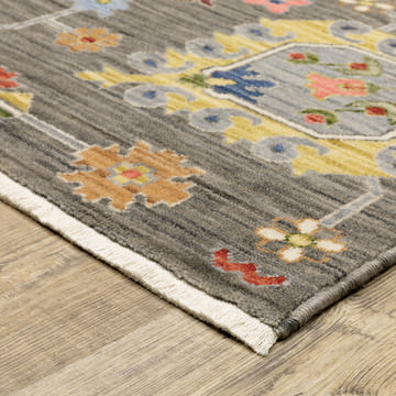 Lucca Grey/Multi 2′0″ x 3′0″ Area Rug