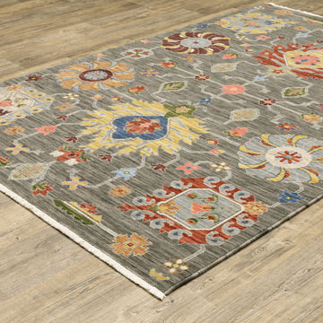 Lucca Grey/Multi 2′0″ x 3′0″ Area Rug