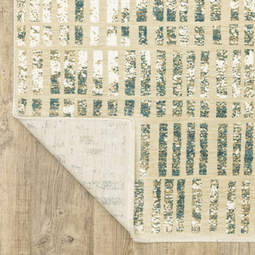 Reed Ivory/Blue  5′3″ X 7′6″ Area Rug