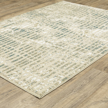 Reed Ivory/Blue  5′3″ X 7′6″ Area Rug