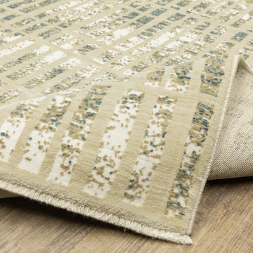 Reed Ivory/Blue  5′3″ X 7′6″ Area Rug