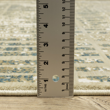 Reed Ivory/Blue  5′3″ X 7′6″ Area Rug