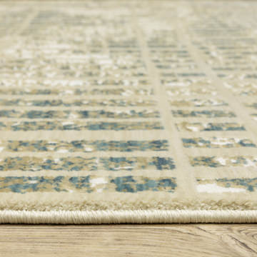 Reed Ivory/Blue  5′3″ X 7′6″ Area Rug