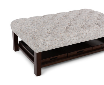 Laura Tufted Ottoman With Trays