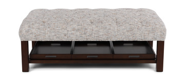 Laura Tufted Ottoman With Trays
