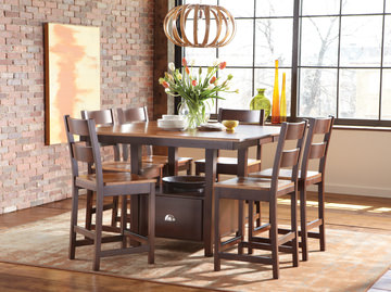 Larkin Gathering Table With 4 Taylor Counter Stools