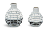 Set of 2 Handmade Grid Vases thumbnail 2