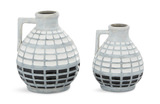 Set of 2 Handmade Grid Vases thumbnail 3