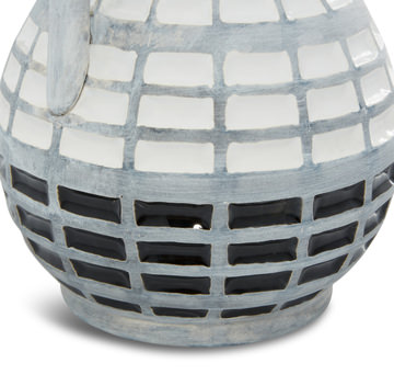 Set of 2 Handmade Grid Vases