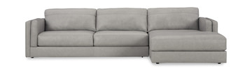 Raya Leather Sectional With Right Chaise
