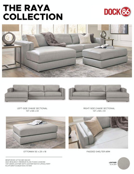 Raya Leather Sectional With Right Chaise