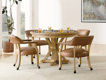 Rylie Round Table With Removable Game Top And 4 Chairs