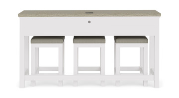 Jade Sofa Bar Table With 3 Stools