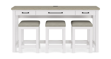 Jade Sofa Bar Table With 3 Stools