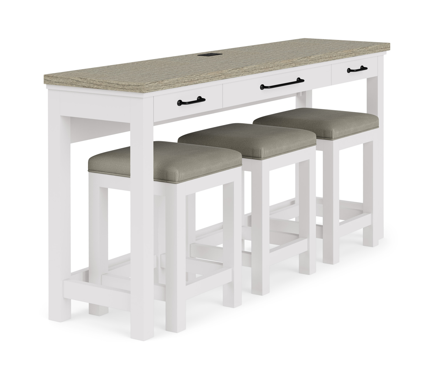 Jade Sofa Bar Table With 3 Stools