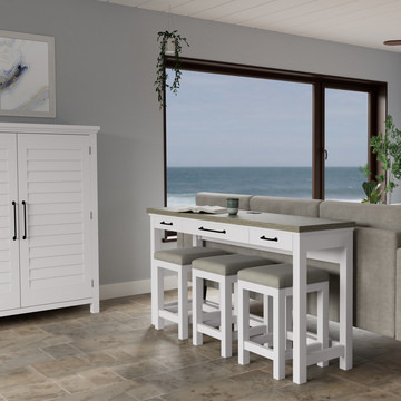 Jade Sofa Bar Table With 3 Stools